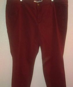 Old Navy maroon boyfriend pants